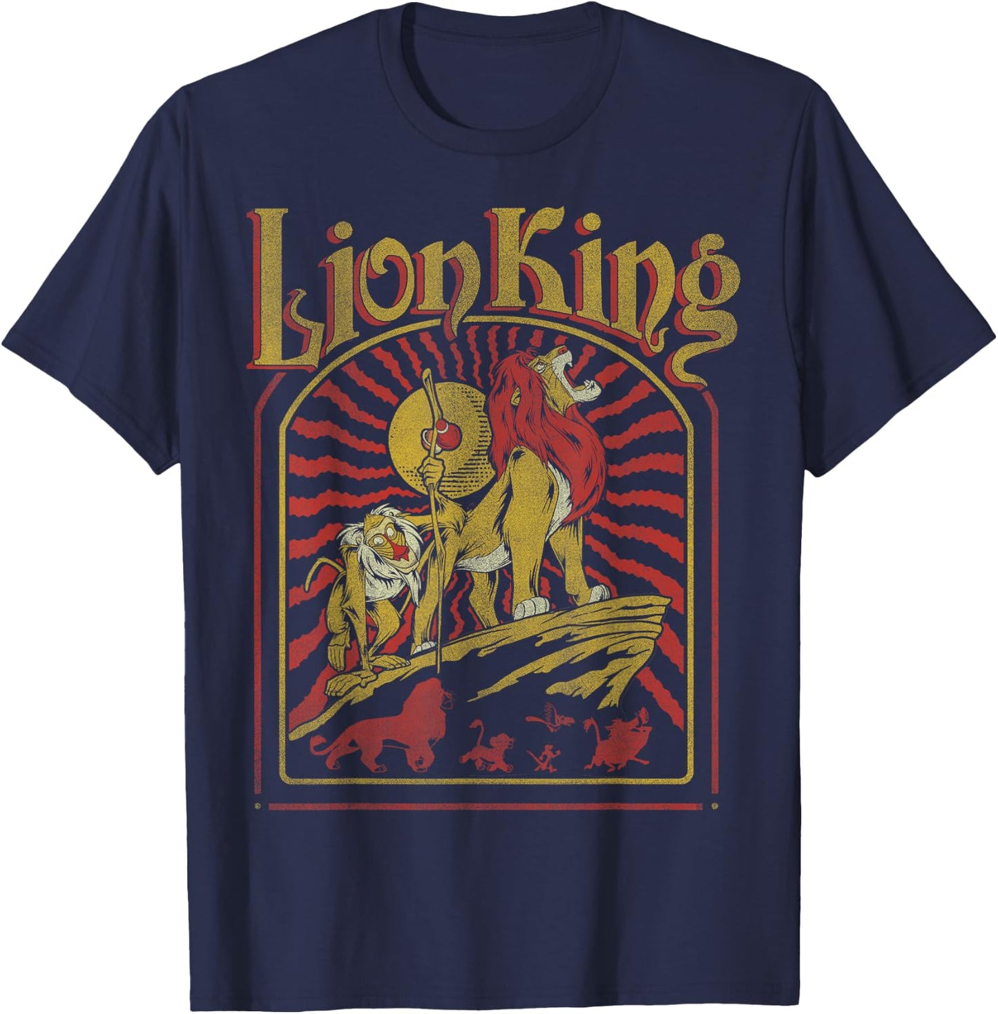 Disney The Lion King Pride Rock Sunset T-Shirt - T-Shirt | Navy
