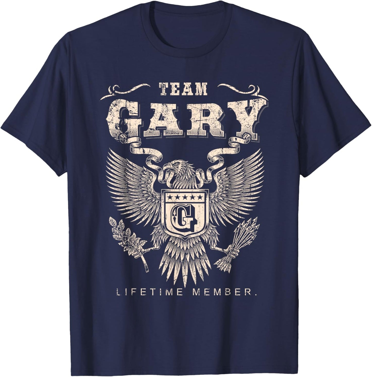 Team Gary Family Name Lifetime Member T-Shirt - T-Shirt | Navy