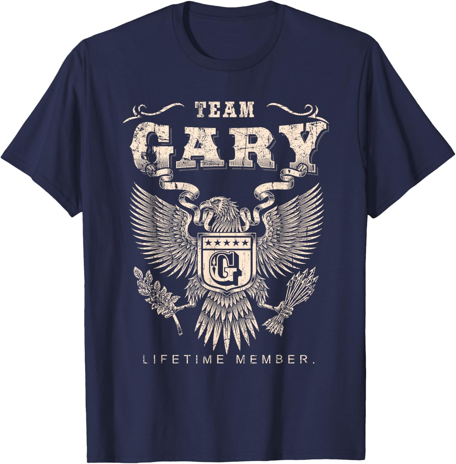 Team Gary Family Name Lifetime Member T-Shirt - T-Shirt | Navy
