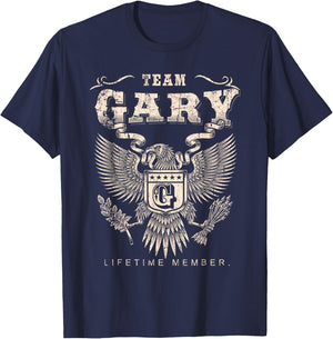 Team Gary Family Name Lifetime Member T-Shirt - T-Shirt | Navy