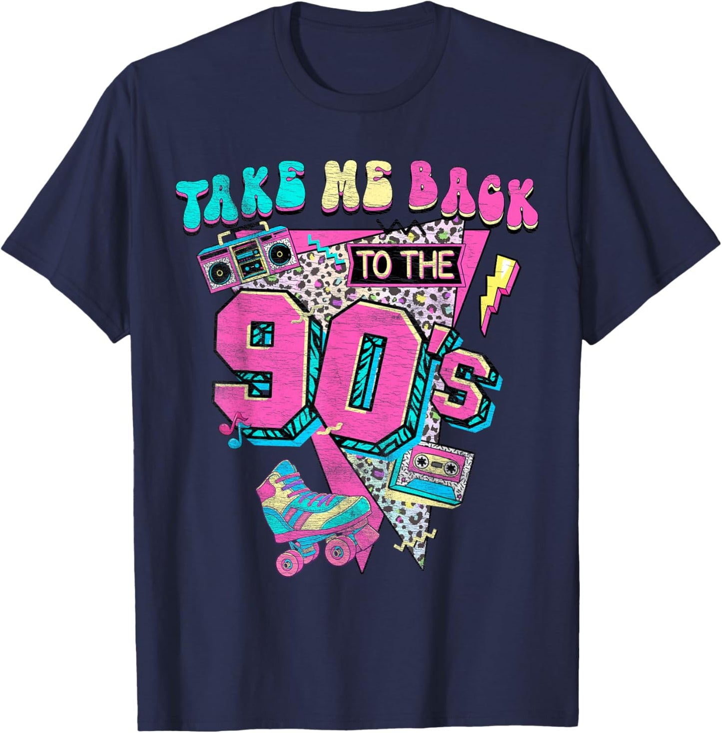 Take Me Back To The 90's Gen X Baby Boomers Vintage 1990's T-Shirt - T-Shirt | Navy