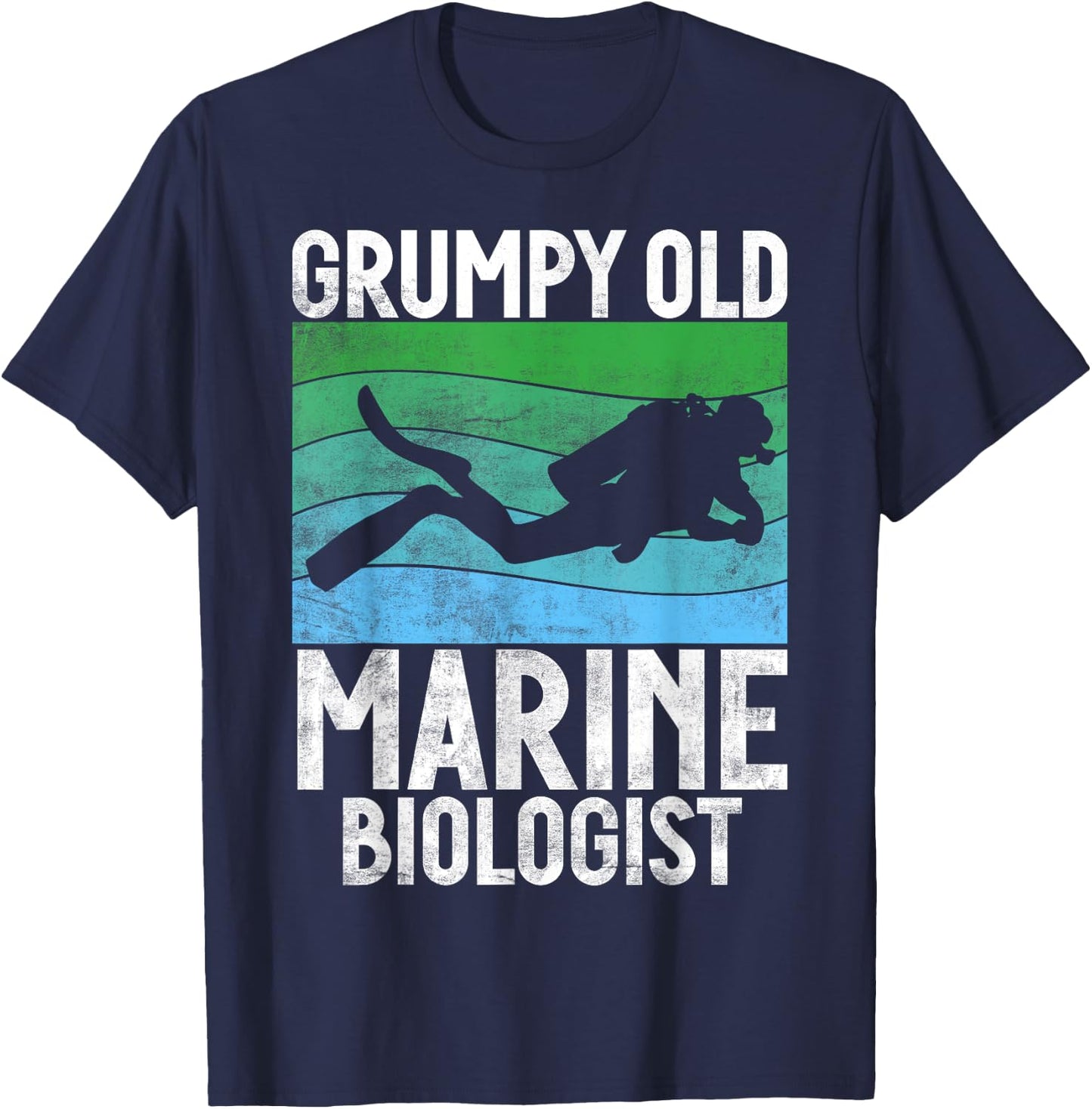 Grumpy old Marine Biologist T-Shirt - T-Shirt | Navy