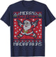 Merry Christmas Madafakas Festive Santa Claus Shooting Guns T-Shirt - T-Shirt | Navy