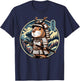 Japanese Samurai Capybara Tattoo, Kawaii Ninja Capybara T-Shirt - T-Shirt | Navy