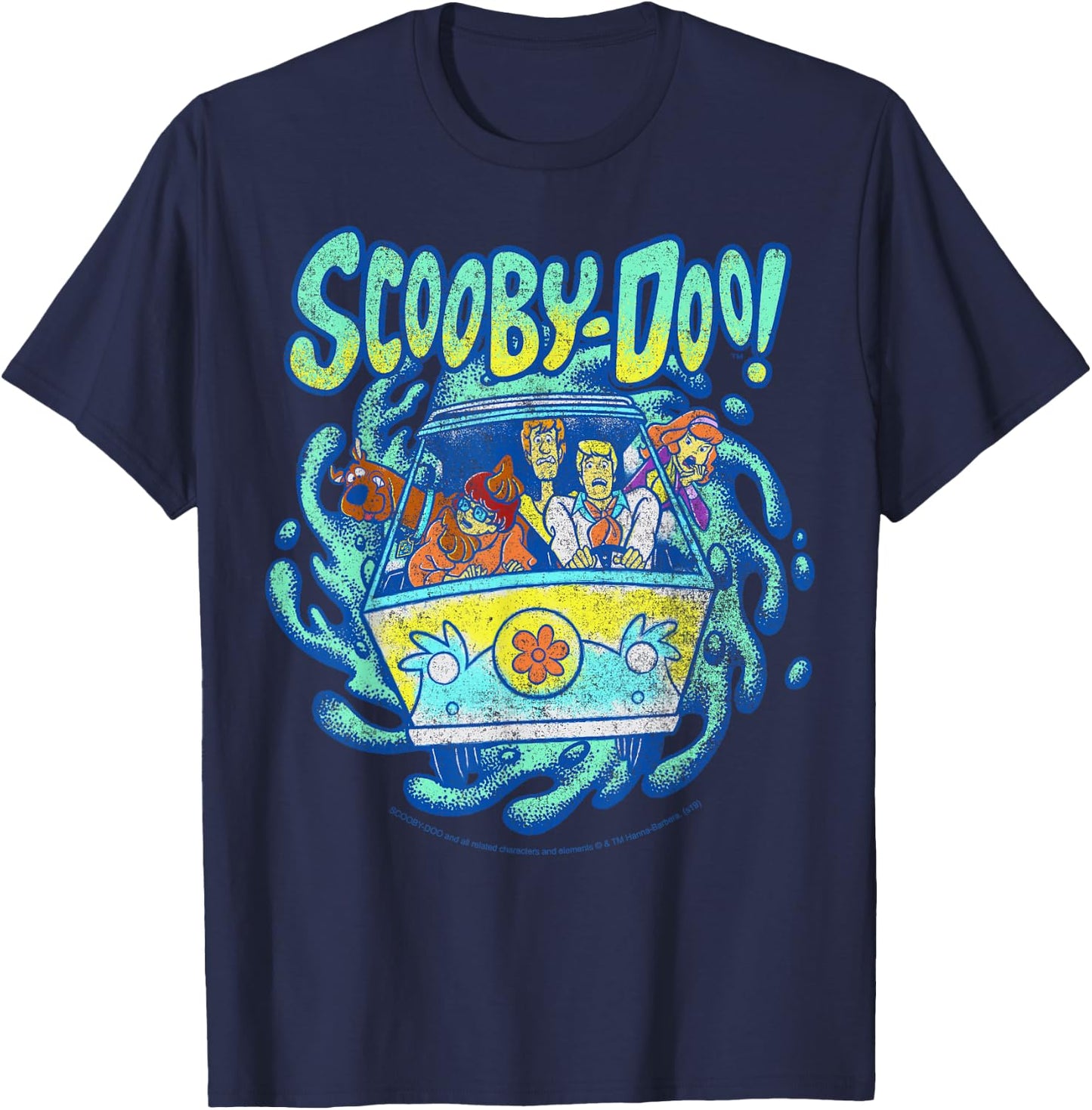 Scooby-Doo Mystery Machine Portal Group Shot T-Shirt - T-Shirt | Navy