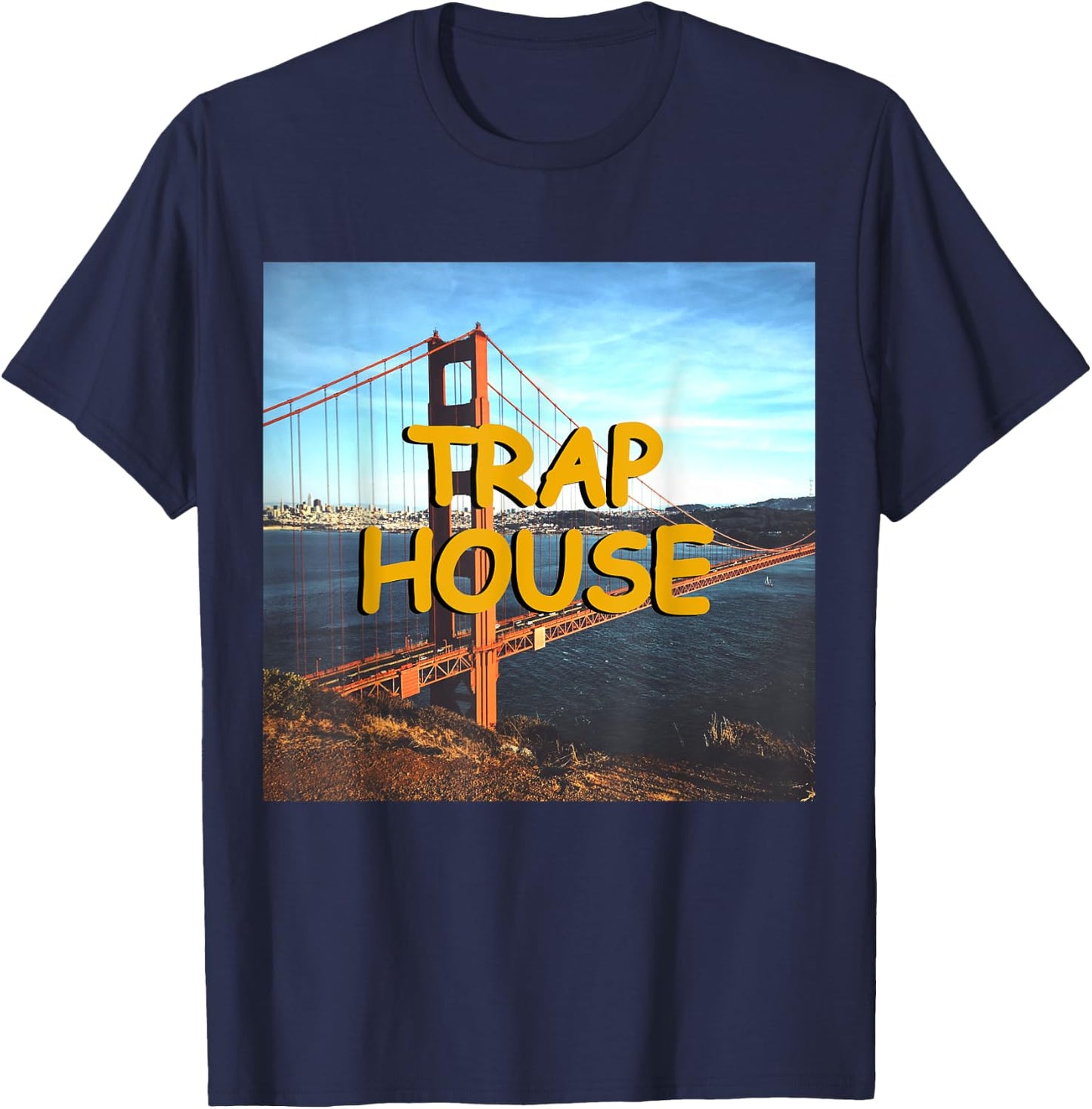 Trap House Hip Hop EDM Rave Music Festival T-Shirt - T-Shirt | Navy