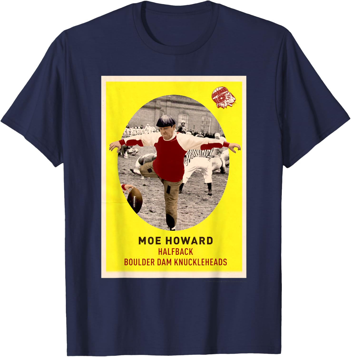 Moe - Knuckleheads Football Card T-Shirt - T-Shirt | Navy