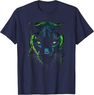 Panther with beautiful green eyes black panthers T-Shirt - T-Shirt | Navy