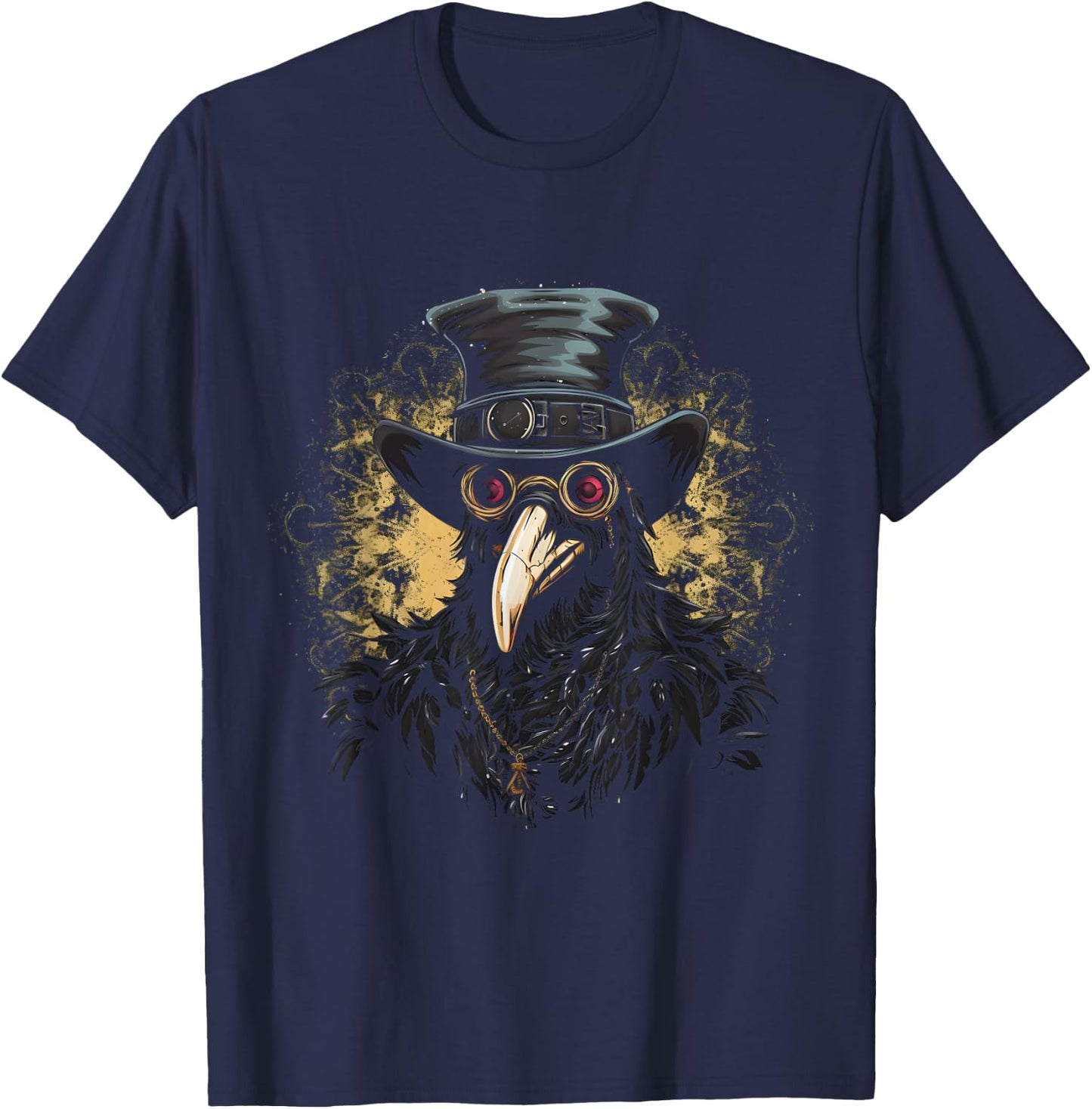 Plagued With Problems Plague Doctor Raven T-Shirt - T-Shirt | Navy