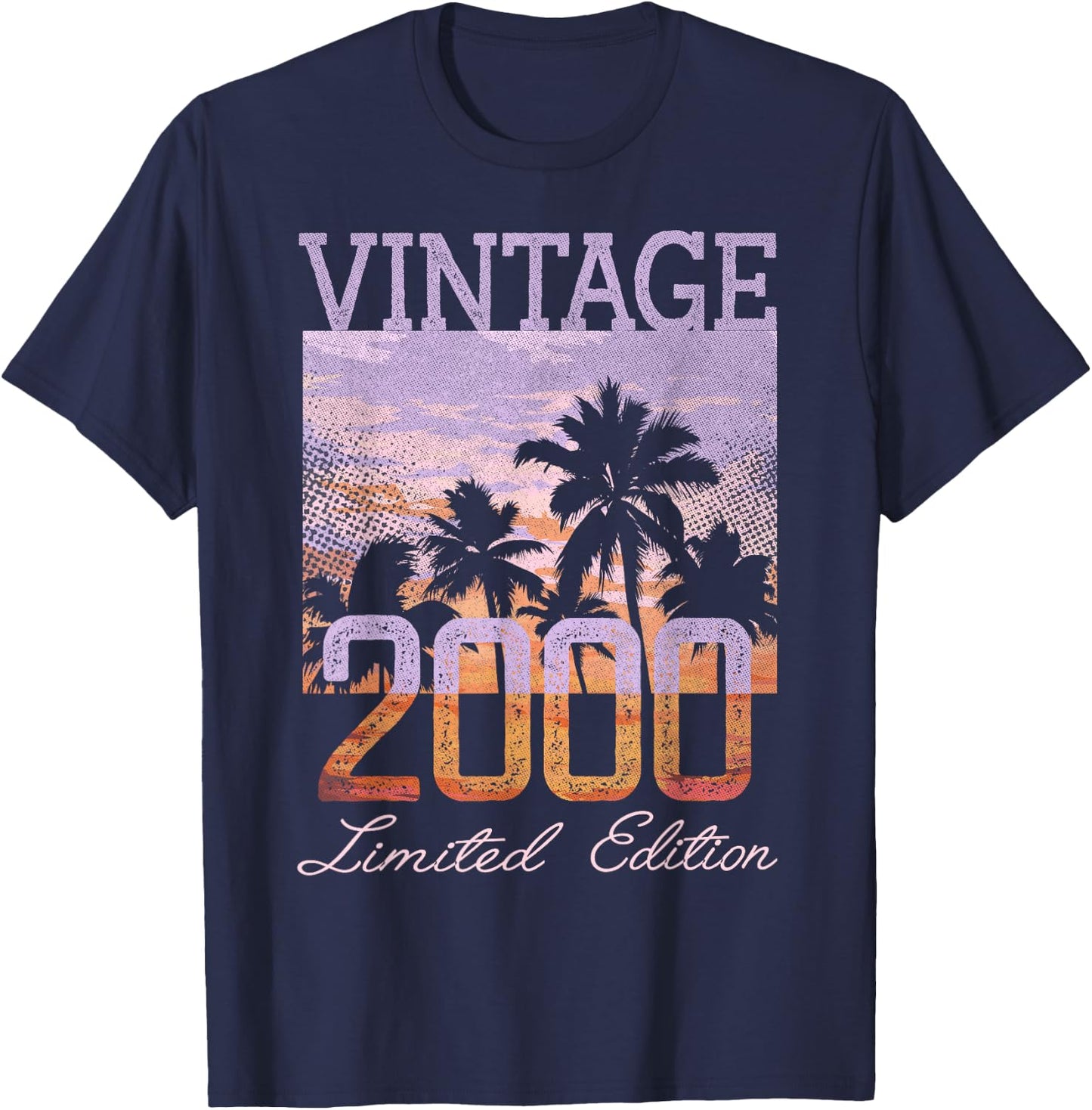 Vintage 2000 Limited Edition 25th Birthday 25 Year Old Gifts T-Shirt - T-Shirt | Navy