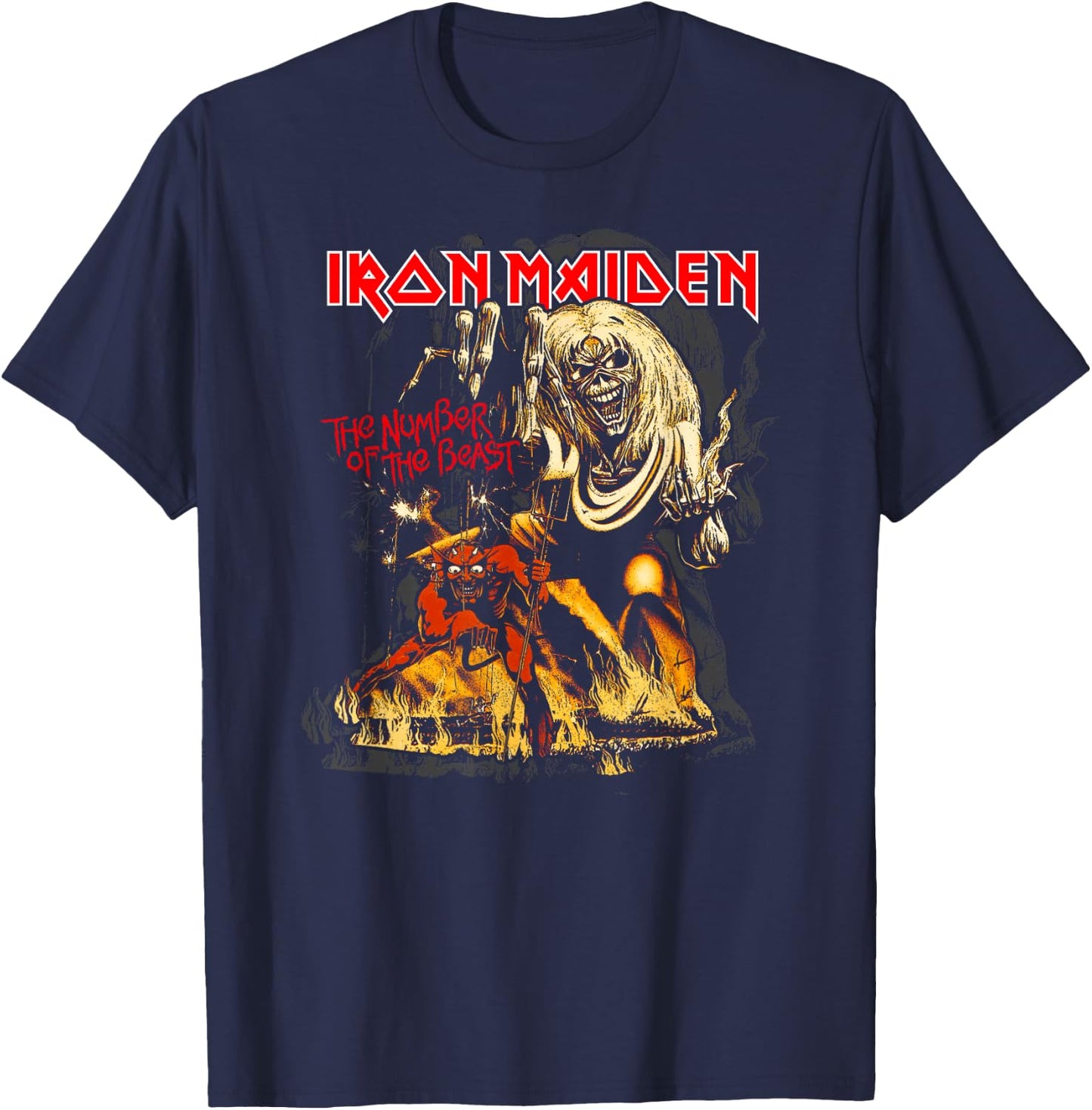Iron Maiden - Number of the Beast Graphic T-Shirt - T-Shirt | Navy