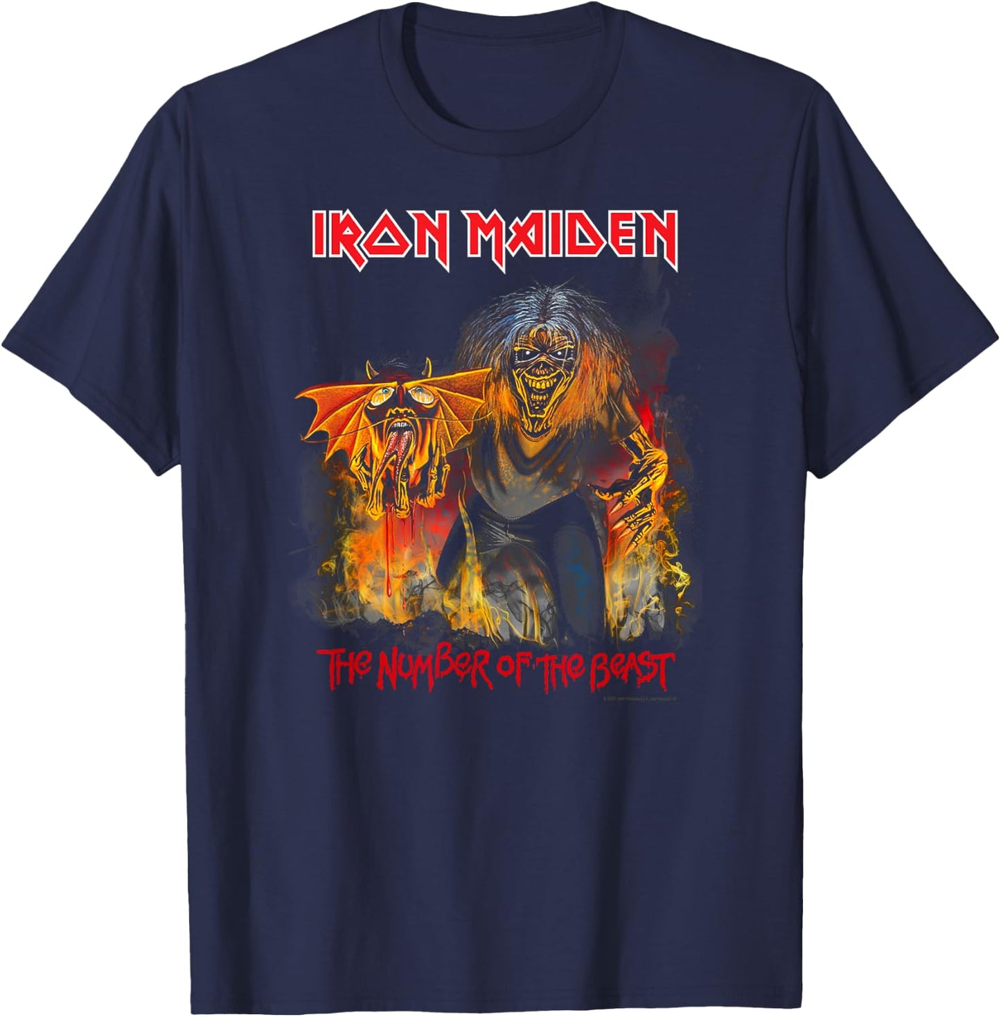 Iron Maiden Legacy Collection Number of The Beast T-Shirt - T-Shirt | Navy