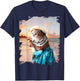 Funny Aloha Hawaiian Cat T-Shirt - T-Shirt | Navy
