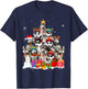 Funny Siberian Husky Christmas Tree Pet Dog Lover Women Kids T-Shirt - T-Shirt | Navy