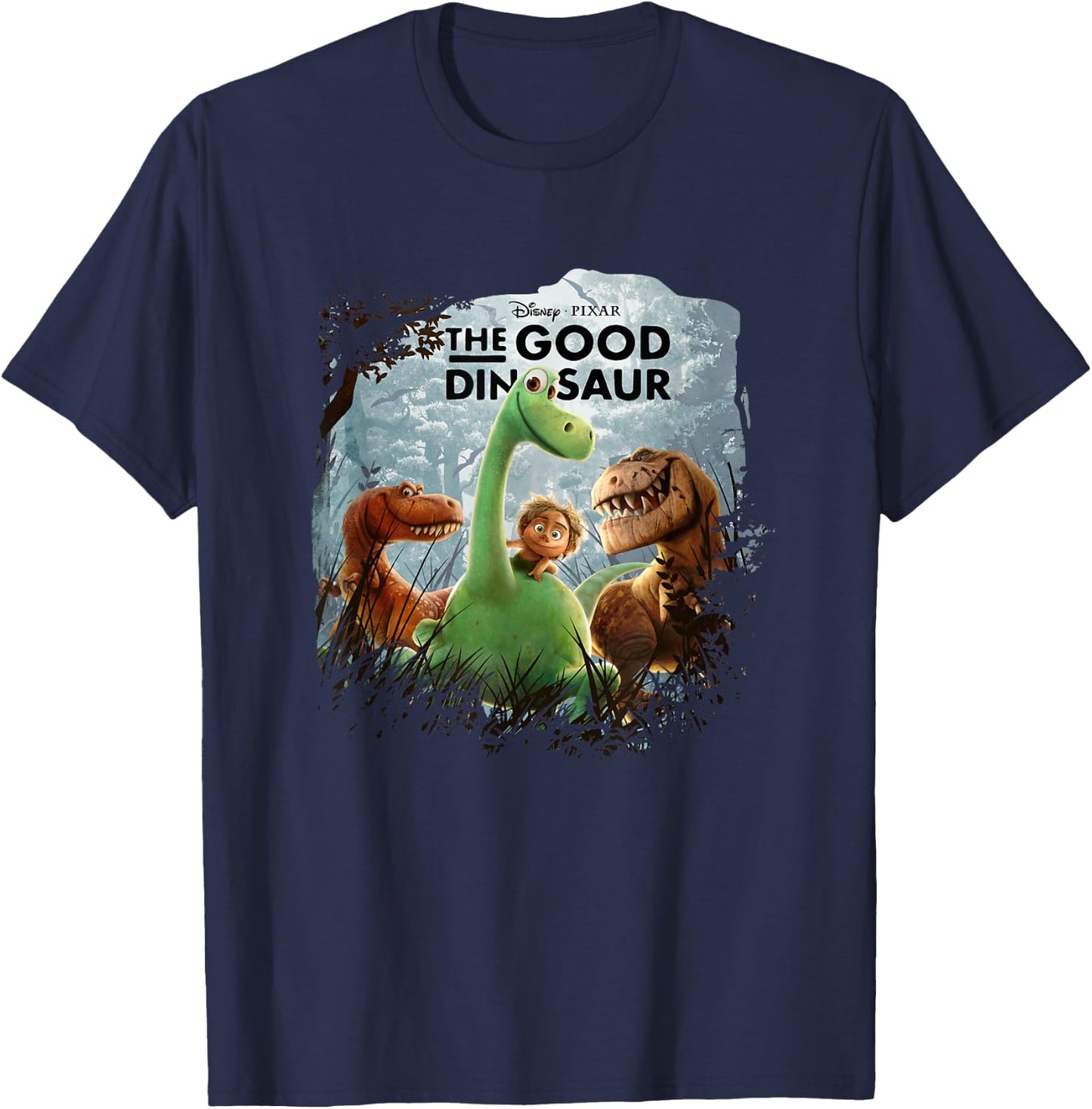 Disney Pixar The Good Dinosaur Iconic Group Shot Big Poster T-Shirt - T-Shirt | Navy