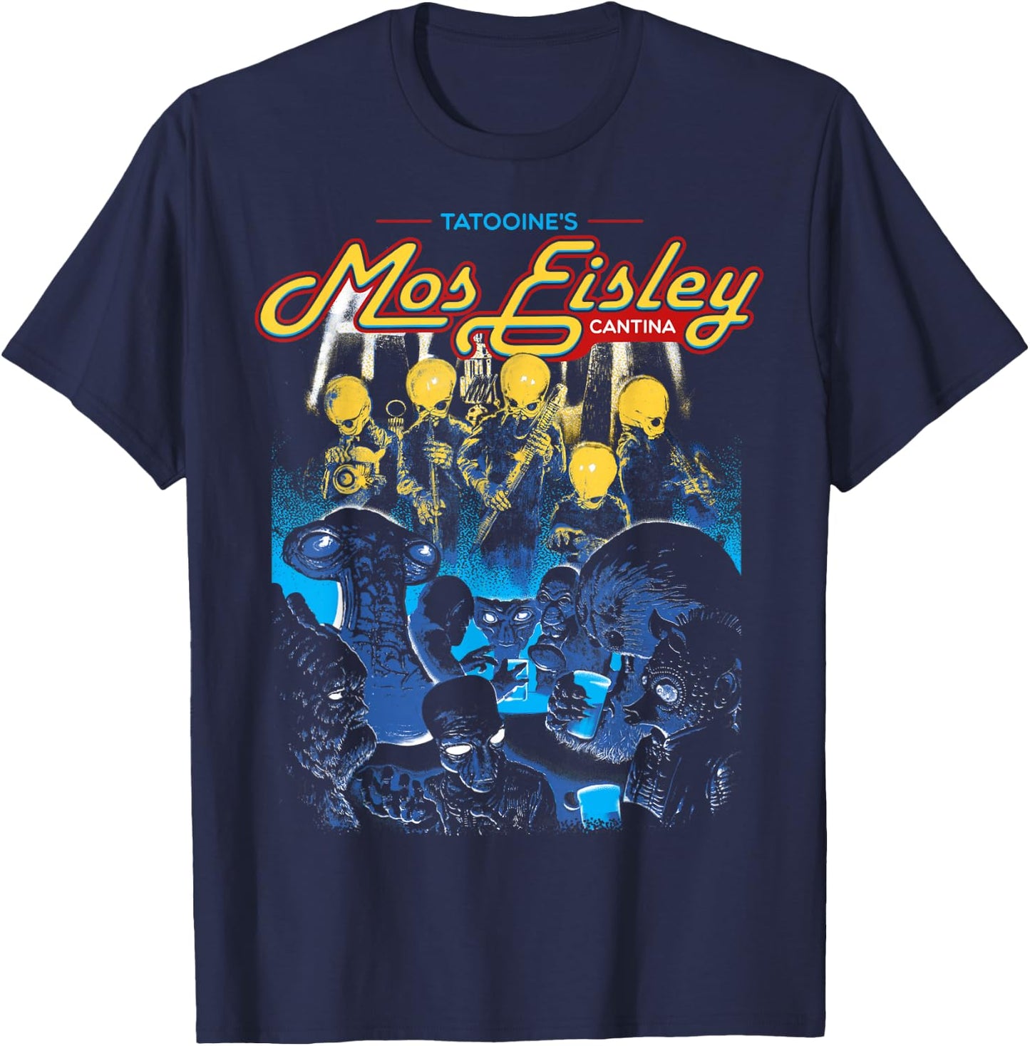 Star Wars Mos Eisley Cantina Band Poster T-Shirt - T-Shirt | Navy