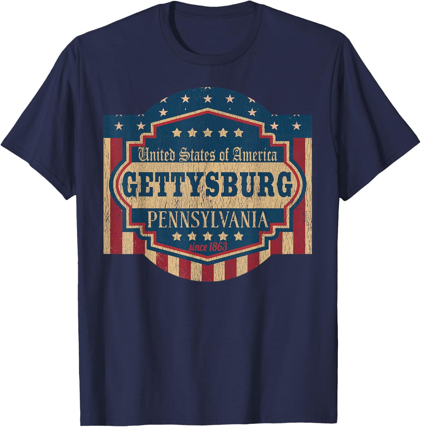 Gettysburg Pennsylvania USA History T-Shirt - T-Shirt | Navy