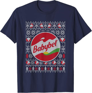 Babybel Christmas Knit Pattern T-Shirt - T-Shirt | Navy