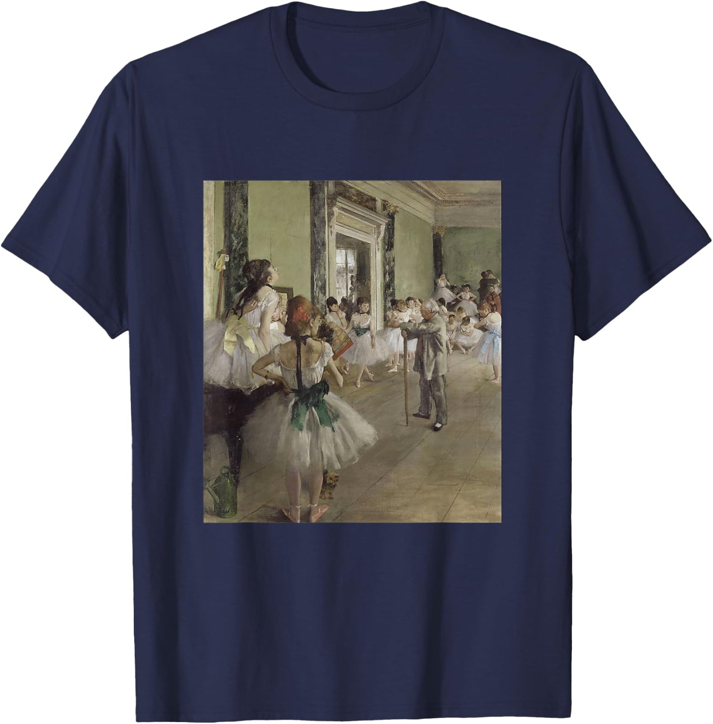 Edgar Degas The Dance Class (La Classe de Danse) Ballet Art T-Shirt - T-Shirt | Navy
