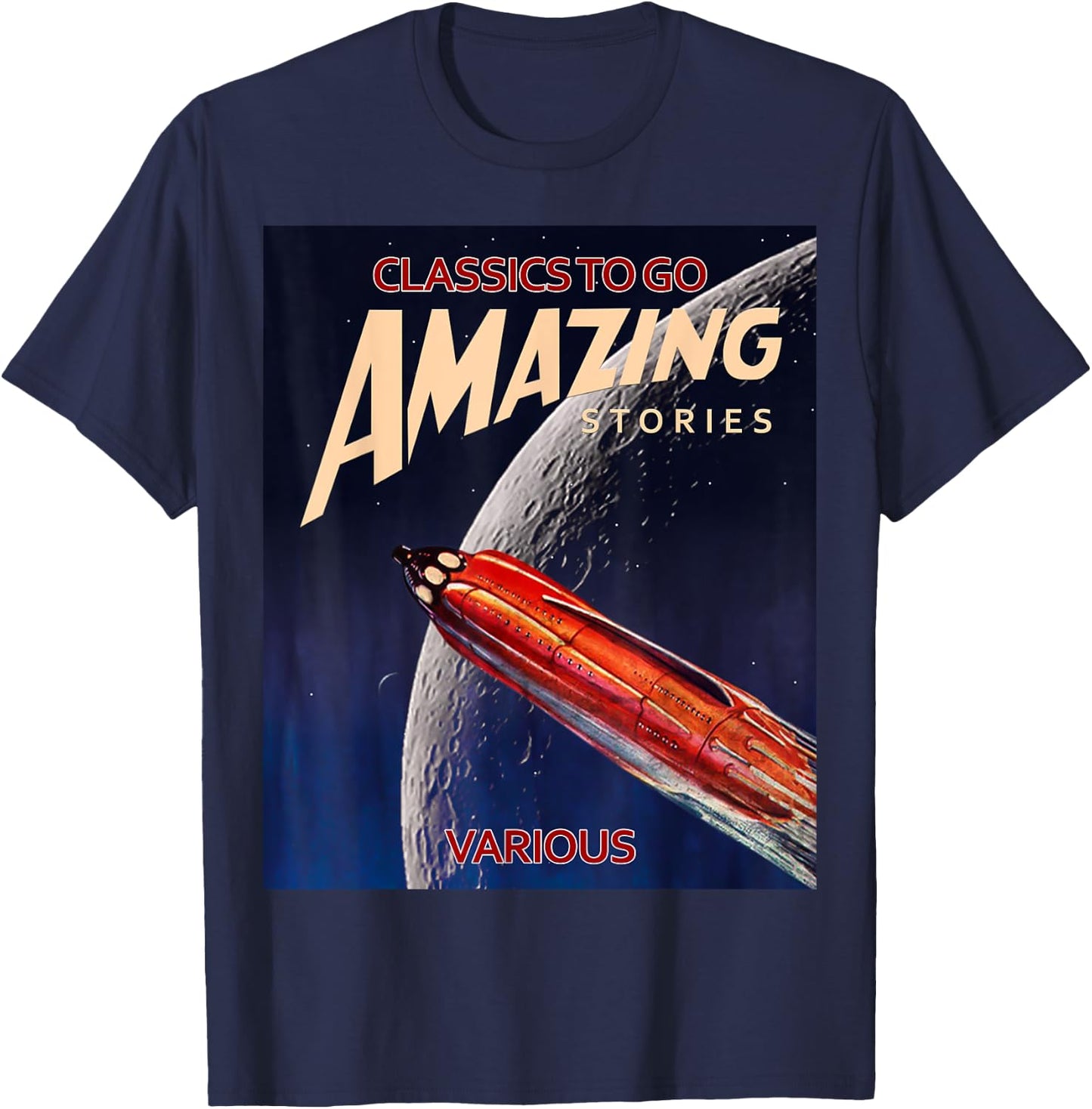 Amazing Stories Science Fiction T-Shirt - T-Shirt | Navy