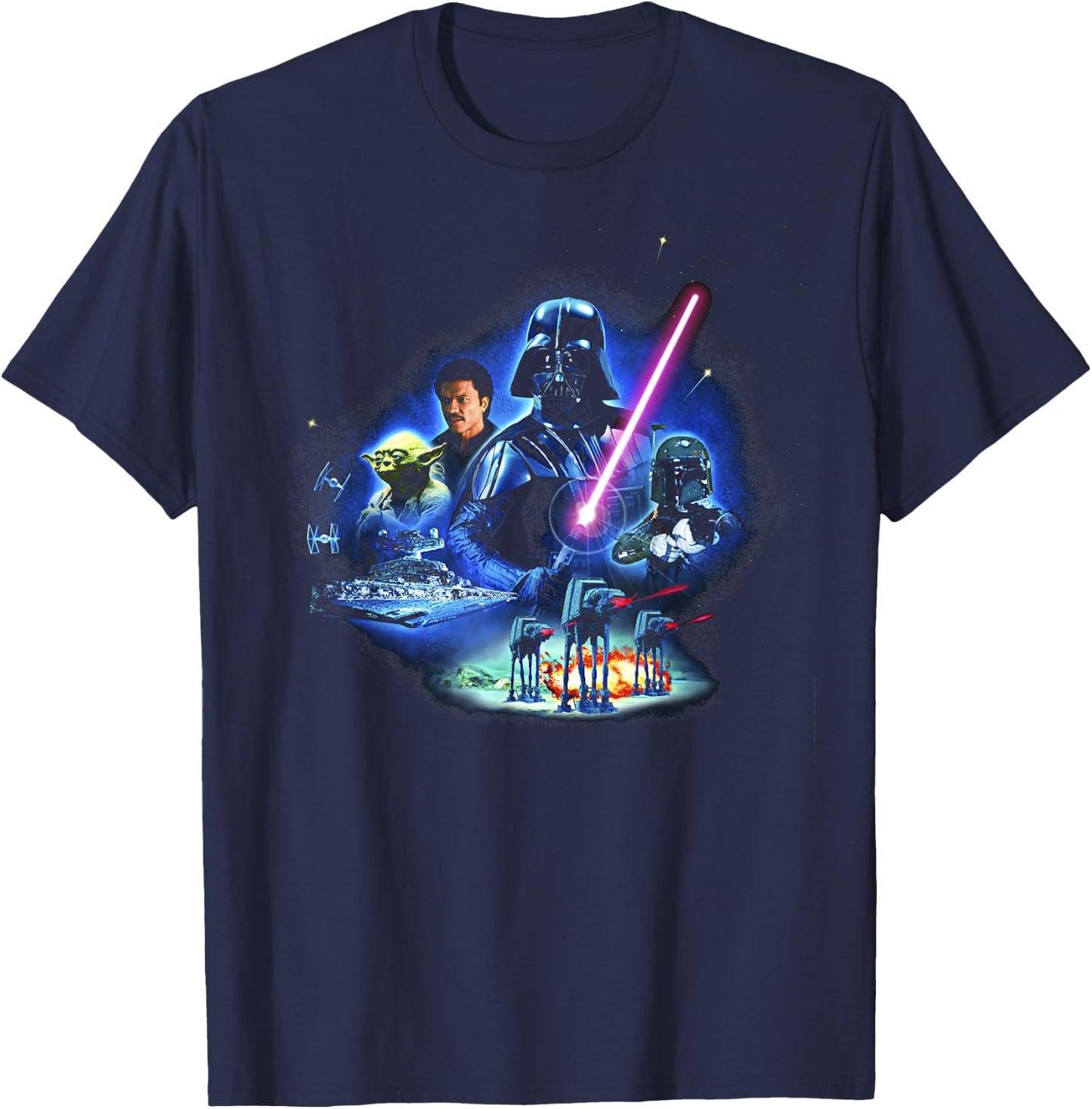 Star Wars The Empire Strikes Back 40th Group Shot Galaxy T-Shirt - T-Shirt | Navy