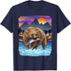 Grizzly Bear Catching Salmon Alaska Fishing Nature Lover T-Shirt - T-Shirt | Navy