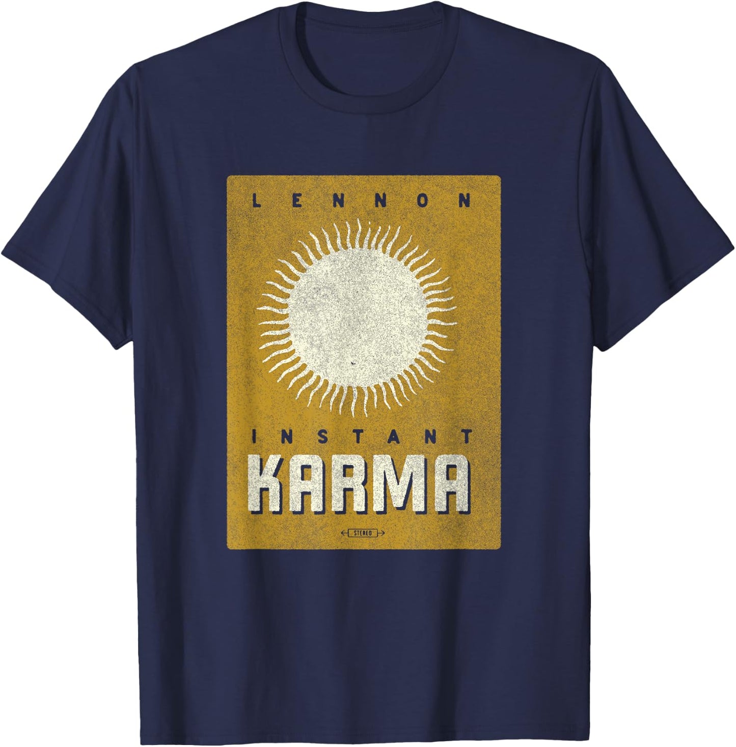 John Lennon - Instant Karma Sun T-Shirt - T-Shirt | Navy