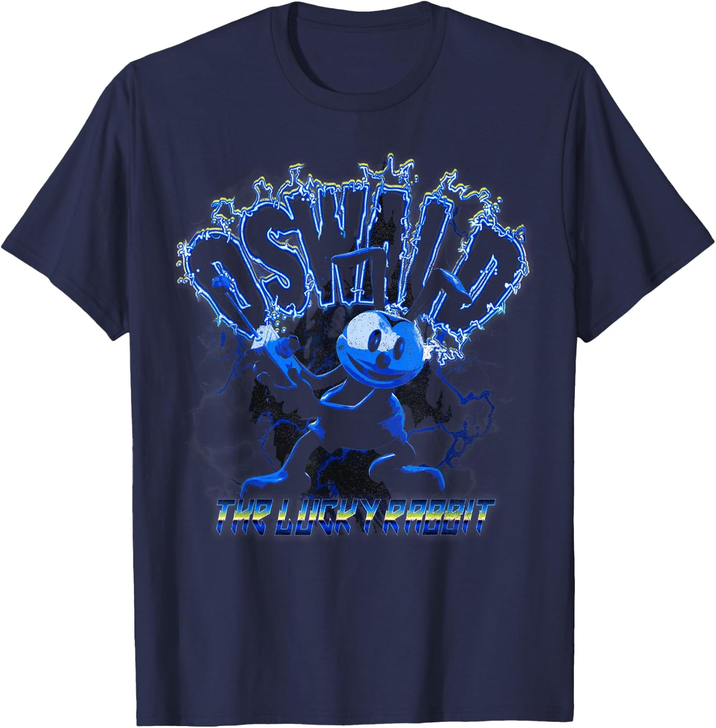 Disney Epic Mickey Oswald The Lucky Rabbit Portrait T-Shirt - T-Shirt | Navy
