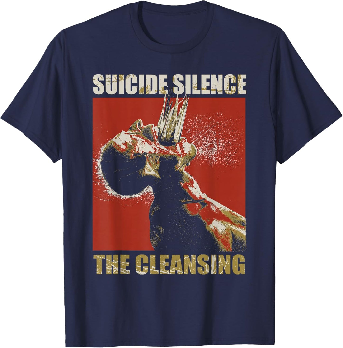 Suicide Silence - Official Merchandise - Cleansing Block T-Shirt - T-Shirt | Navy