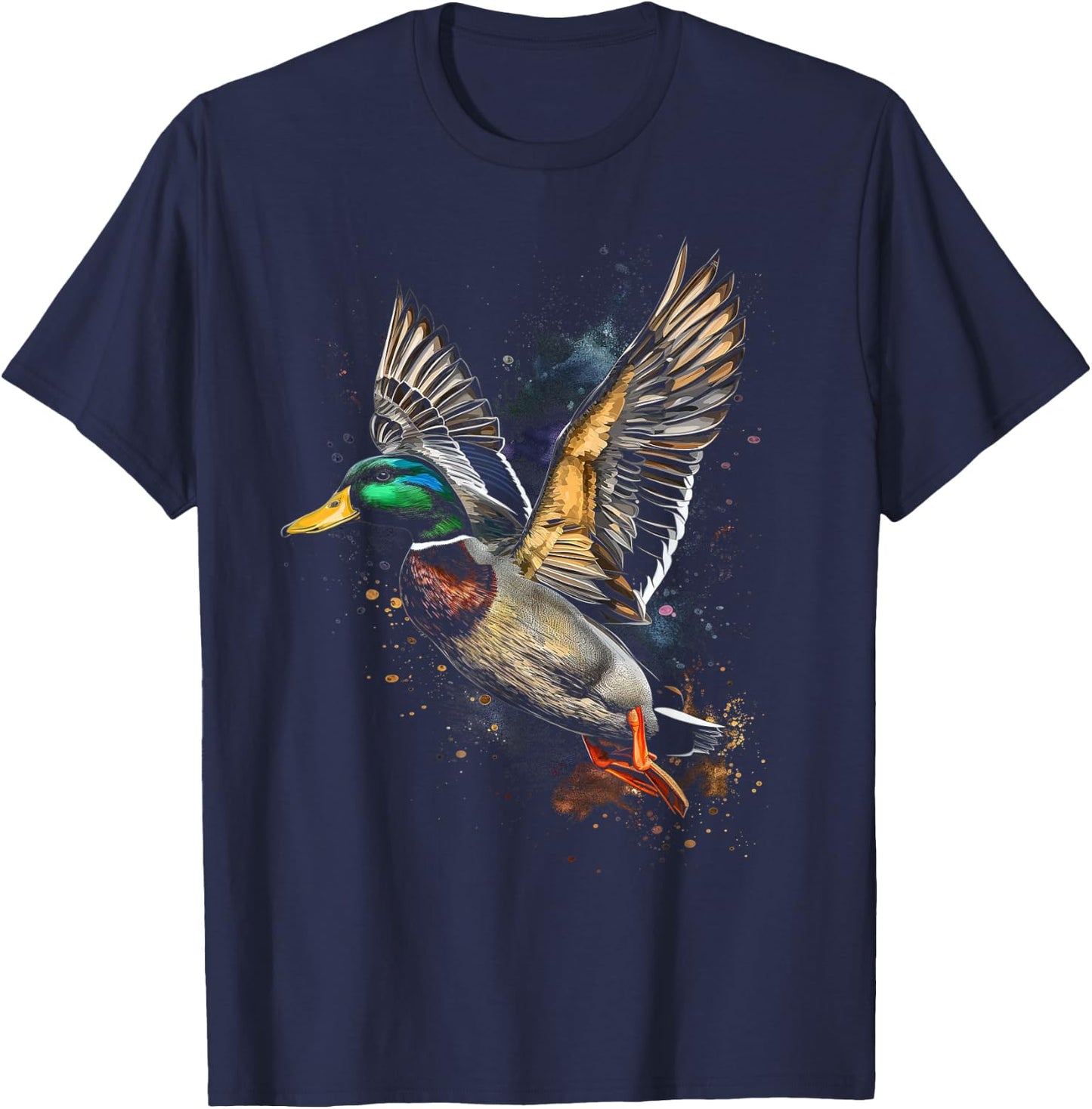Duck Hunting Waterfowl Mallard Duck Hunter T-Shirt - T-Shirt | Navy