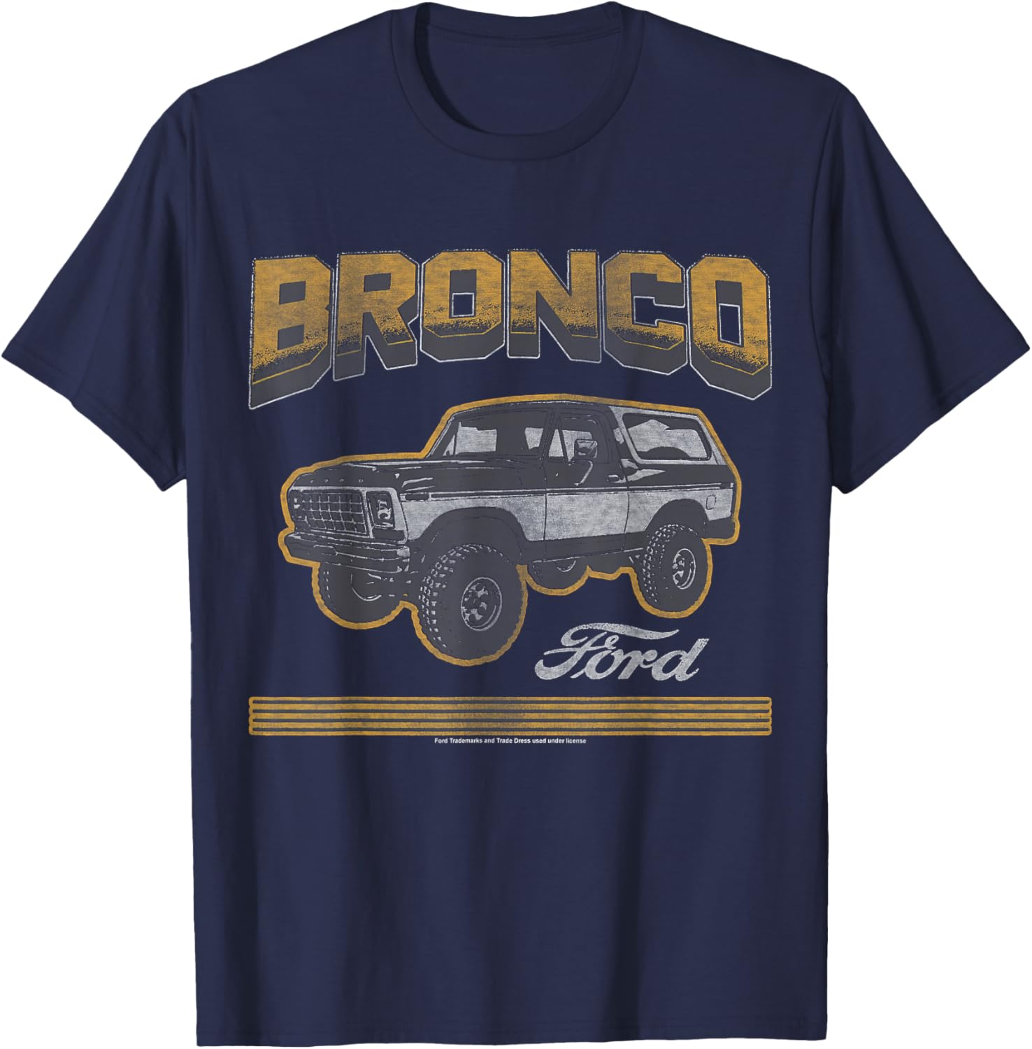 Ford - Bronco SUV With Logo T-Shirt - T-Shirt | Navy