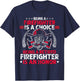 Heroic Fireman Gift Retired Firefighter T-Shirt - T-Shirt | Navy