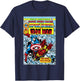 Marvel Double Feature Captain America & Iron Man Comic Cover T-Shirt - T-Shirt | Navy