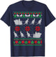 Kangaroo Santa Sleigh Funny Australian Ugly Xmas Sweater T-Shirt - T-Shirt | Navy