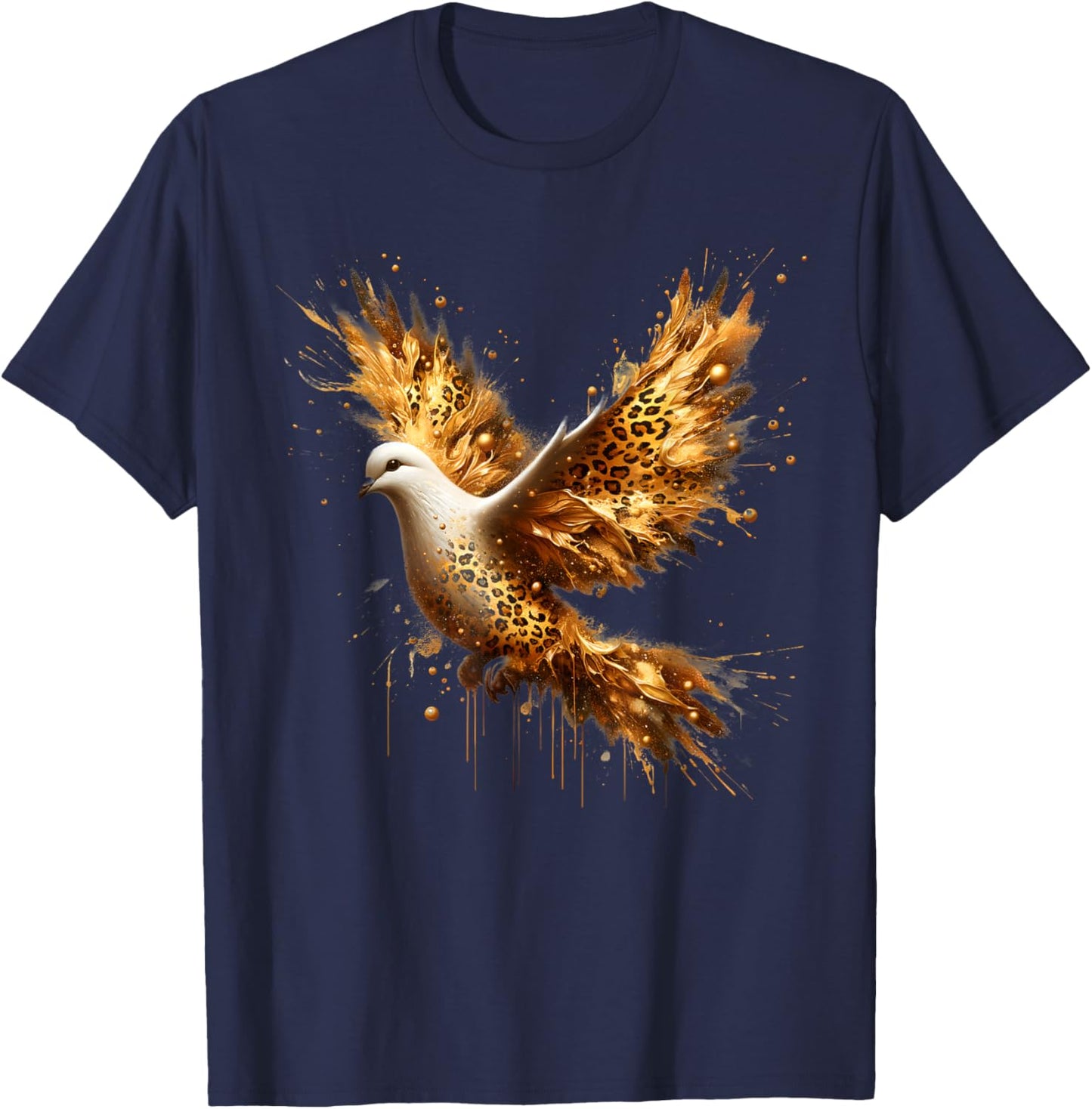 Holy Spirit Dove Catholic Christian T-Shirt - T-Shirt | Navy