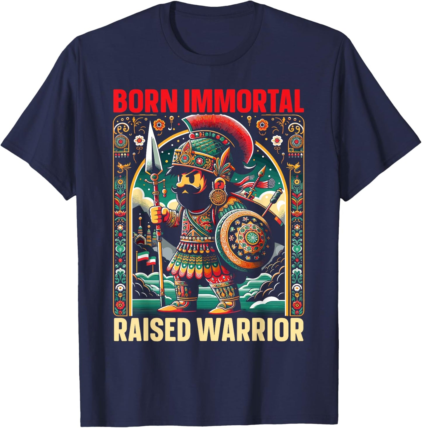 Persian Immortal Achaemenid Empire Persian Warrior T-Shirt - T-Shirt | Navy