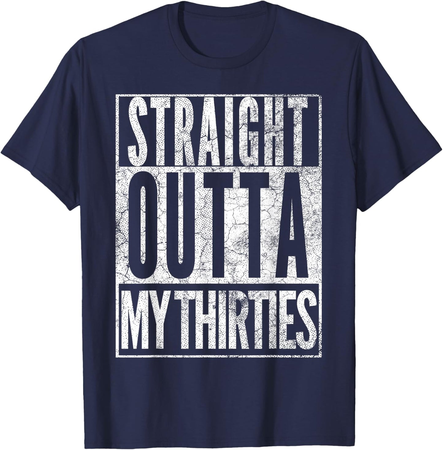 1986 Straight Outta My Thirties 40th BIRTHDAY Gift 40 Years T-Shirt - T-Shirt | Navy