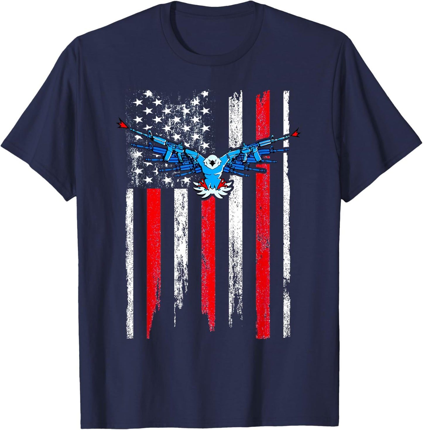 American Flag Demolition Ranch T-Shirt - T-Shirt | Navy