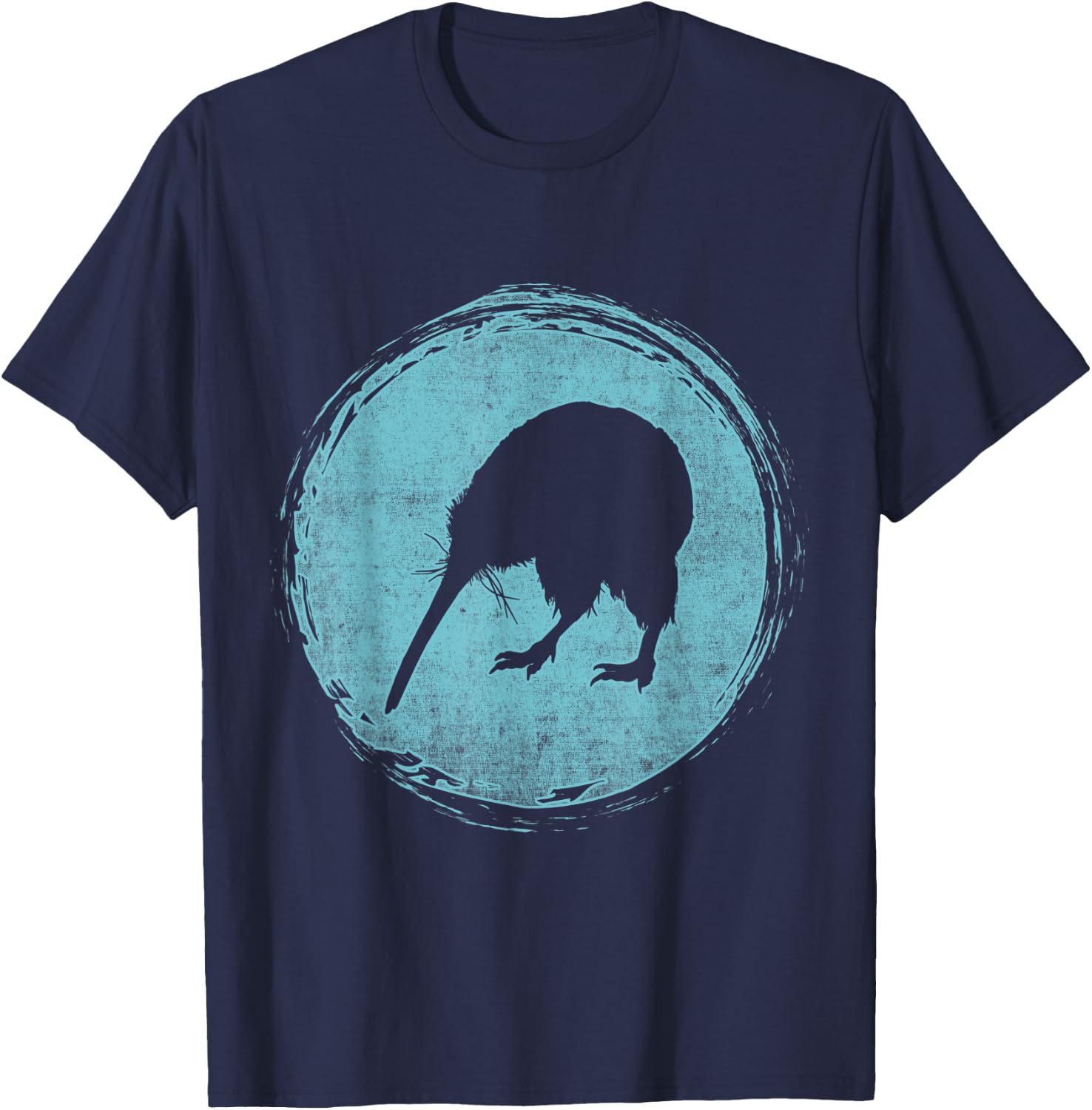 Retro Kiwi New Zealand T-Shirt - T-Shirt | Navy