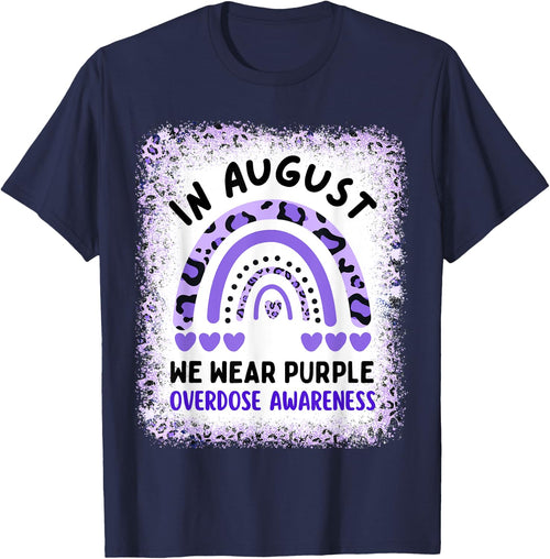 Rainbow In August We Wear Purple Overdose Awareness Month