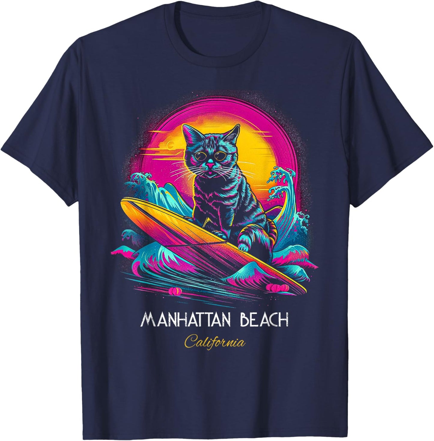Manhattan Beach California T-Shirt - T-Shirt | Navy