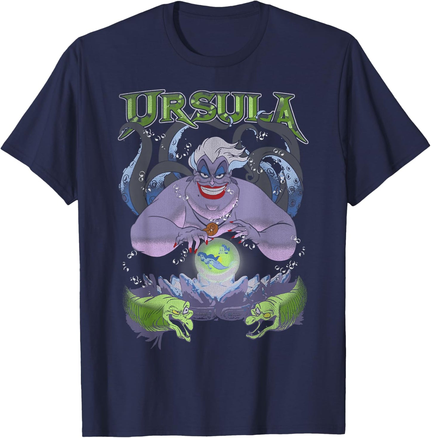 Disney The Little Mermaid Ursula Cauldron Dark Portrait T-Shirt - T-Shirt | Navy