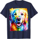 Golden Retriever Rainbow T-Shirt - T-Shirt | Navy