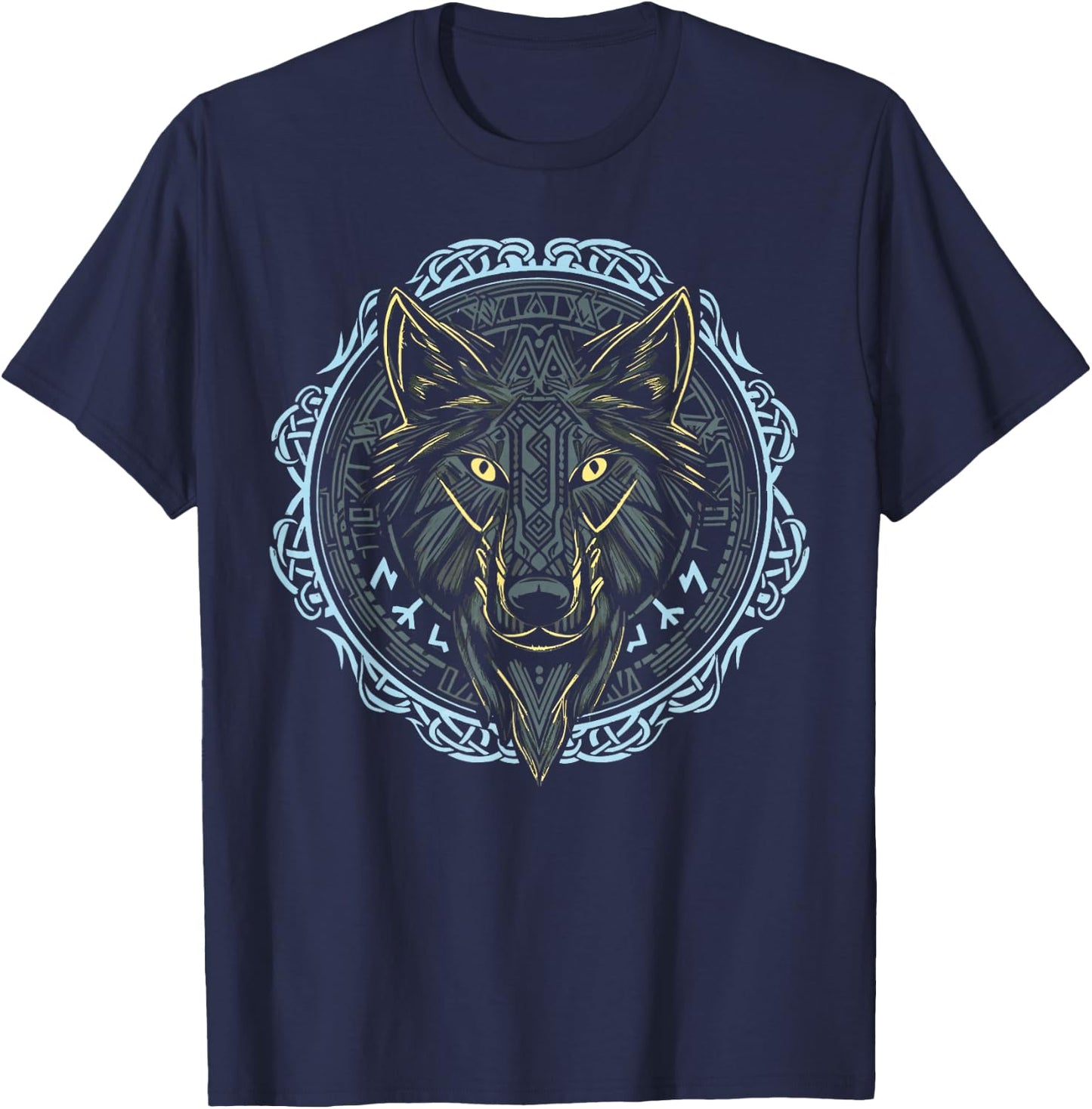 VIKING CELTIC FENRIR - Wolf Of Odin Norse Myths Nordic Gifts T-Shirt - T-Shirt | Navy