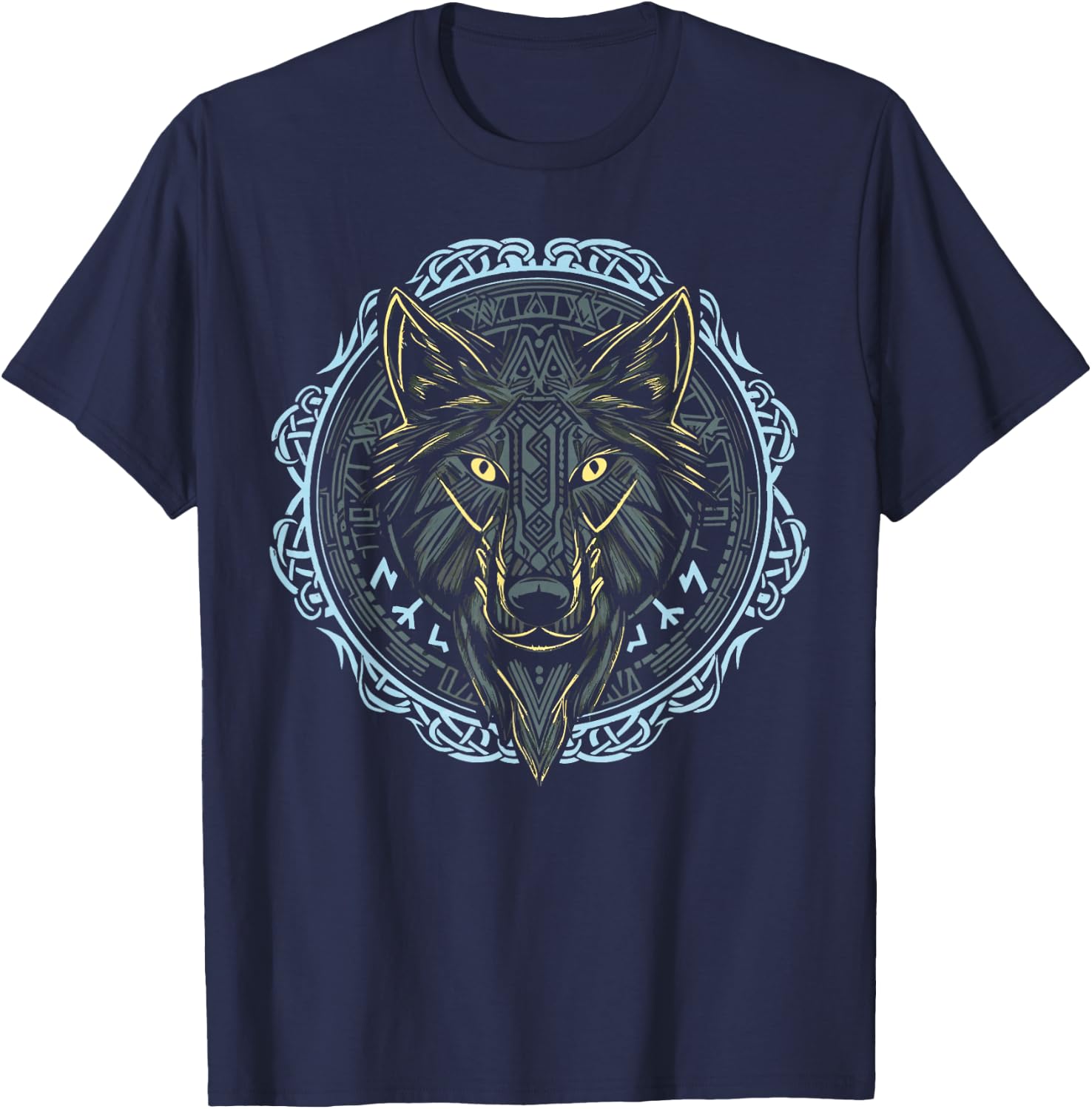 VIKING CELTIC FENRIR - Wolf Of Odin Norse Myths Nordic Gifts T-Shirt - T-Shirt | Navy