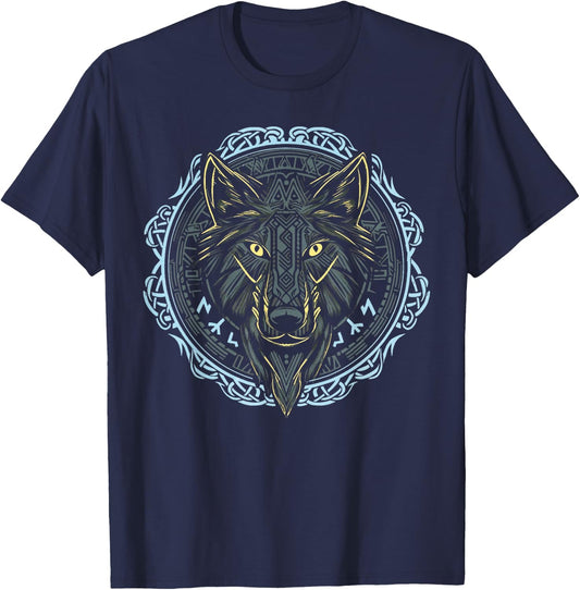VIKING CELTIC FENRIR - Wolf Of Odin Norse Myths Nordic Gifts T-Shirt - T-Shirt | Navy