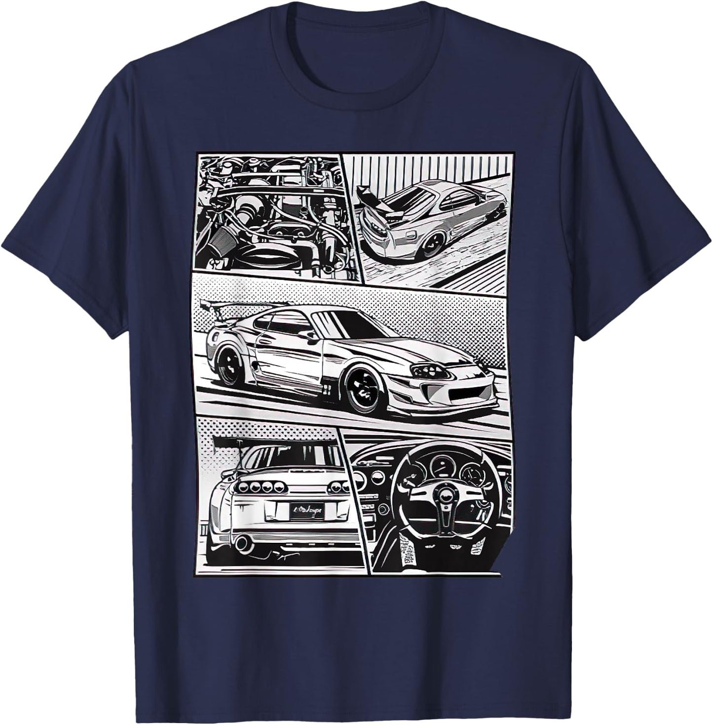 Supra JDM comic book, nice Gift T-Shirt - T-Shirt | Navy