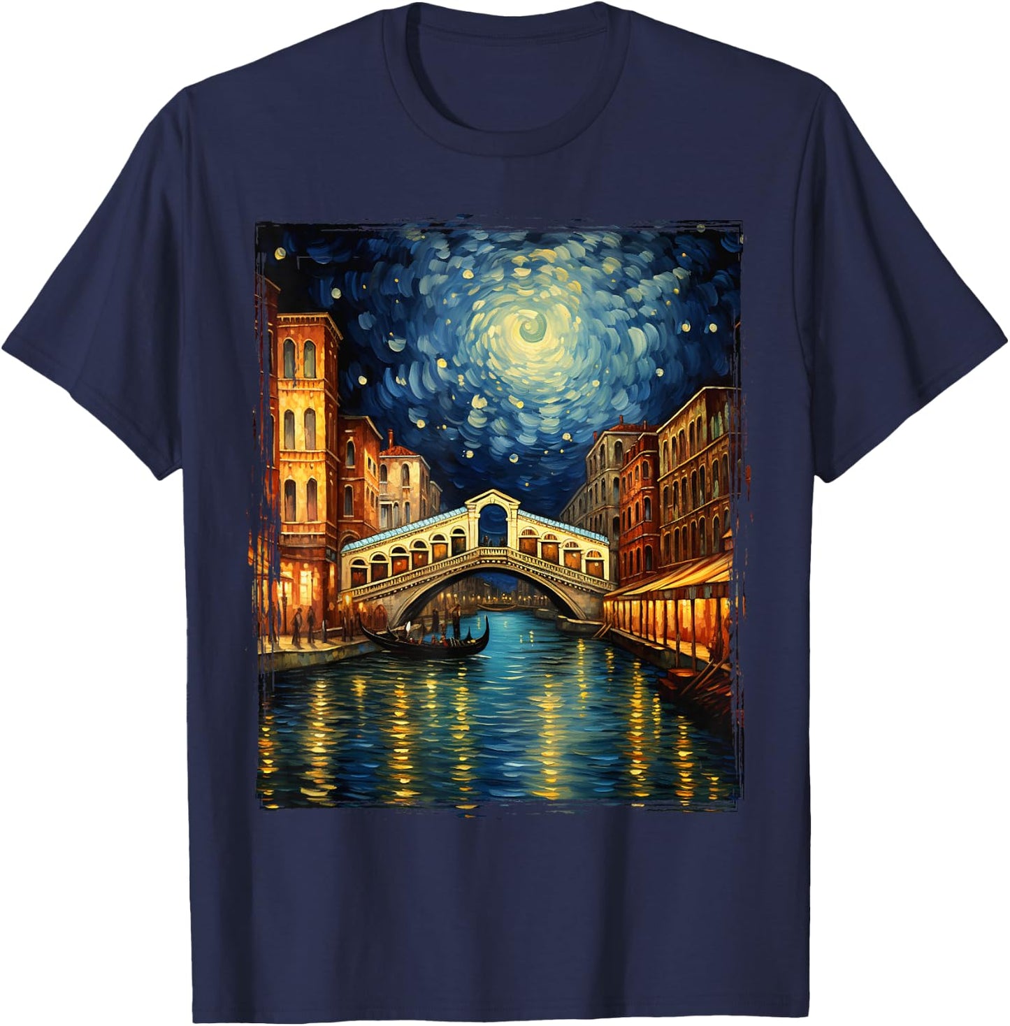 The Rialto Bridge Venice Italy Venezia Italian Souvenir T-Shirt - T-Shirt | Navy