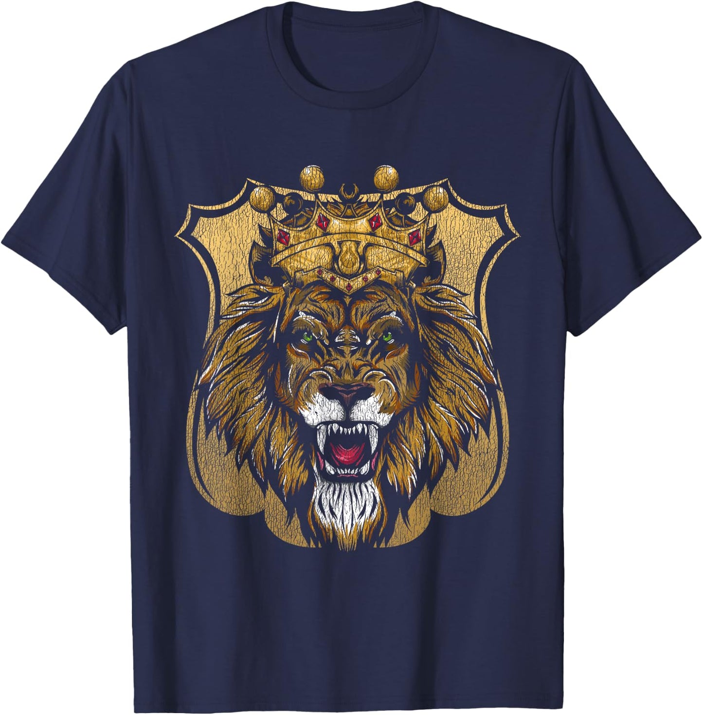 King Animal Lion T-Shirt - T-Shirt | Navy