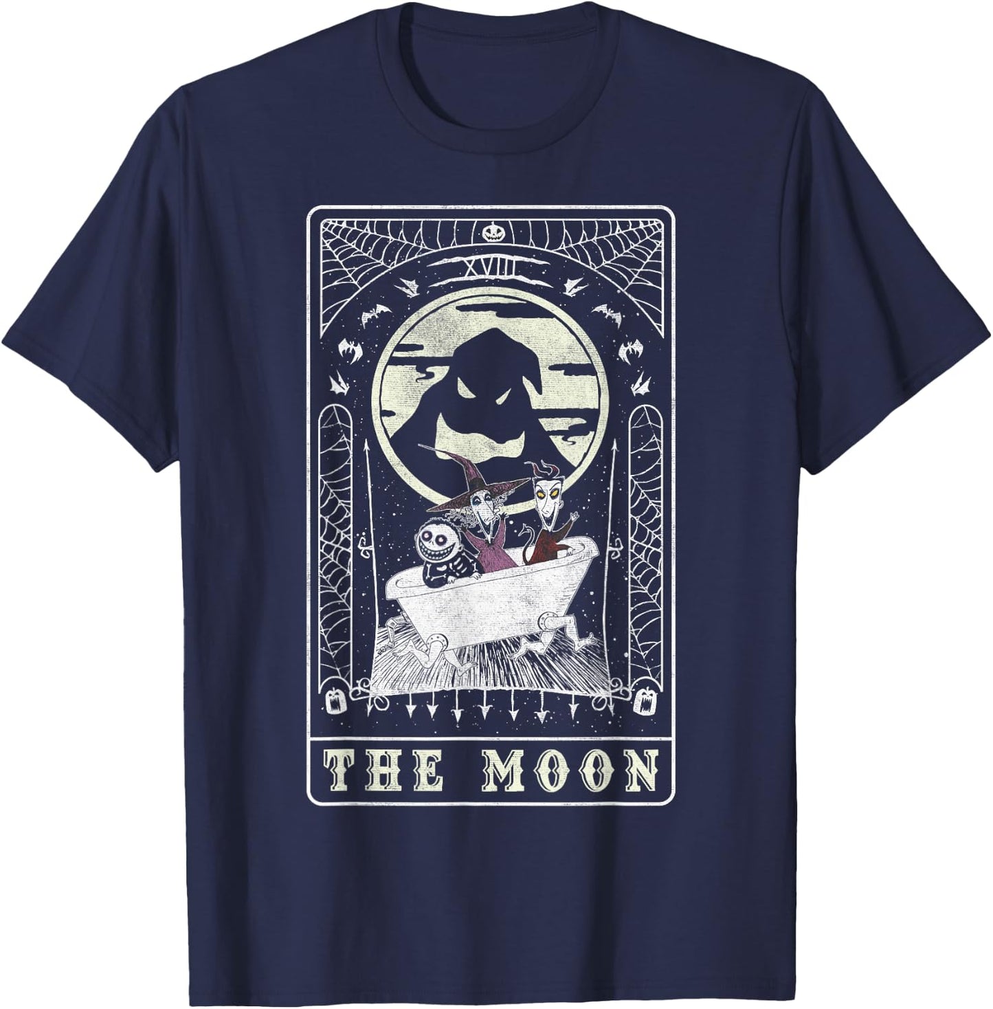Disney The Nightmare Before Christmas The Moon Card T-Shirt - T-Shirt | Navy